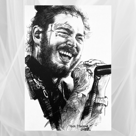 Charcoal Drawing: "Post Malone (Vol. 1)"