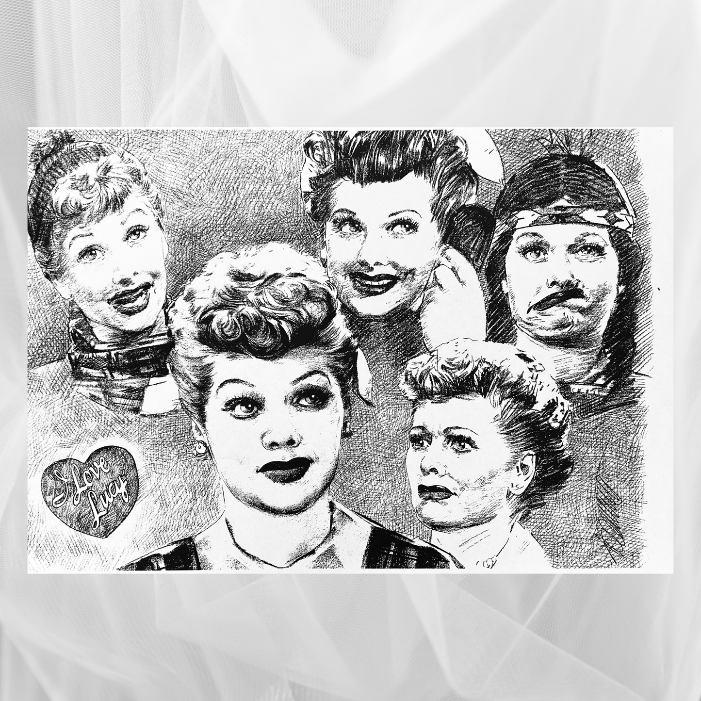 Charcoal Drawing: "I Love Lucy"