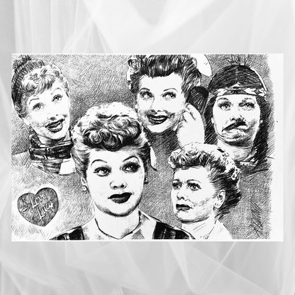 Charcoal Drawing: "I Love Lucy"