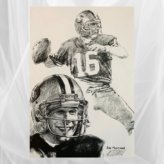 Charcoal Drawing: "Joe Montana"