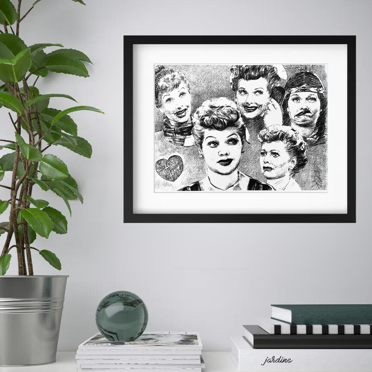 Charcoal Drawing: "I Love Lucy"