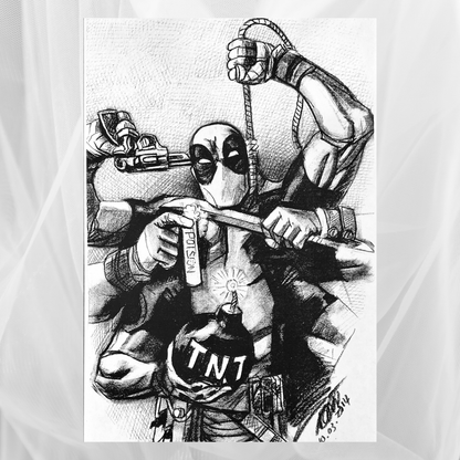 Charcoal Drawing: "Deadpool (Vol. 1)"