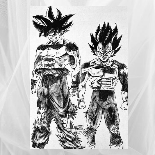 Charcoal Drawing: "Dragon Ball Z (Vol. 4)"