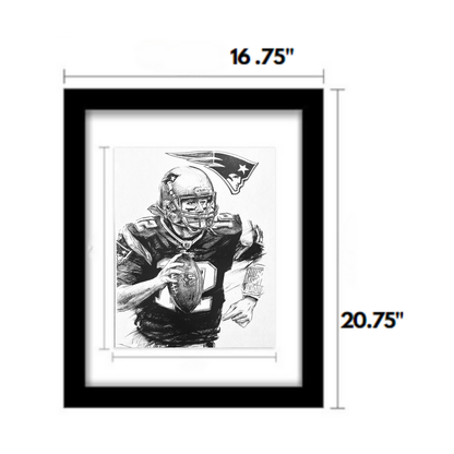 Charcoal Drawing: "Tom Brady | Playing"