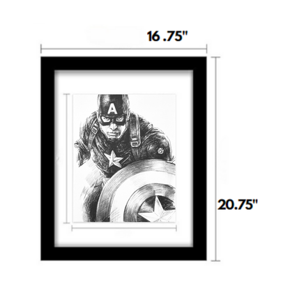 Charcoal Drawing: Captain America"