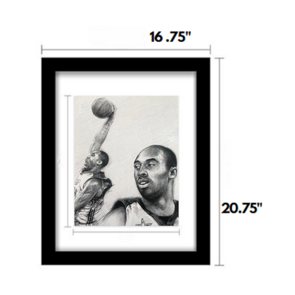 Charcoal Drawing: "Kobe Bryant Dunking"