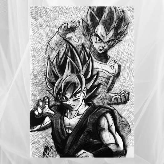 Charcoal Drawing: "Dragon Ball Z (Vol. 5)"