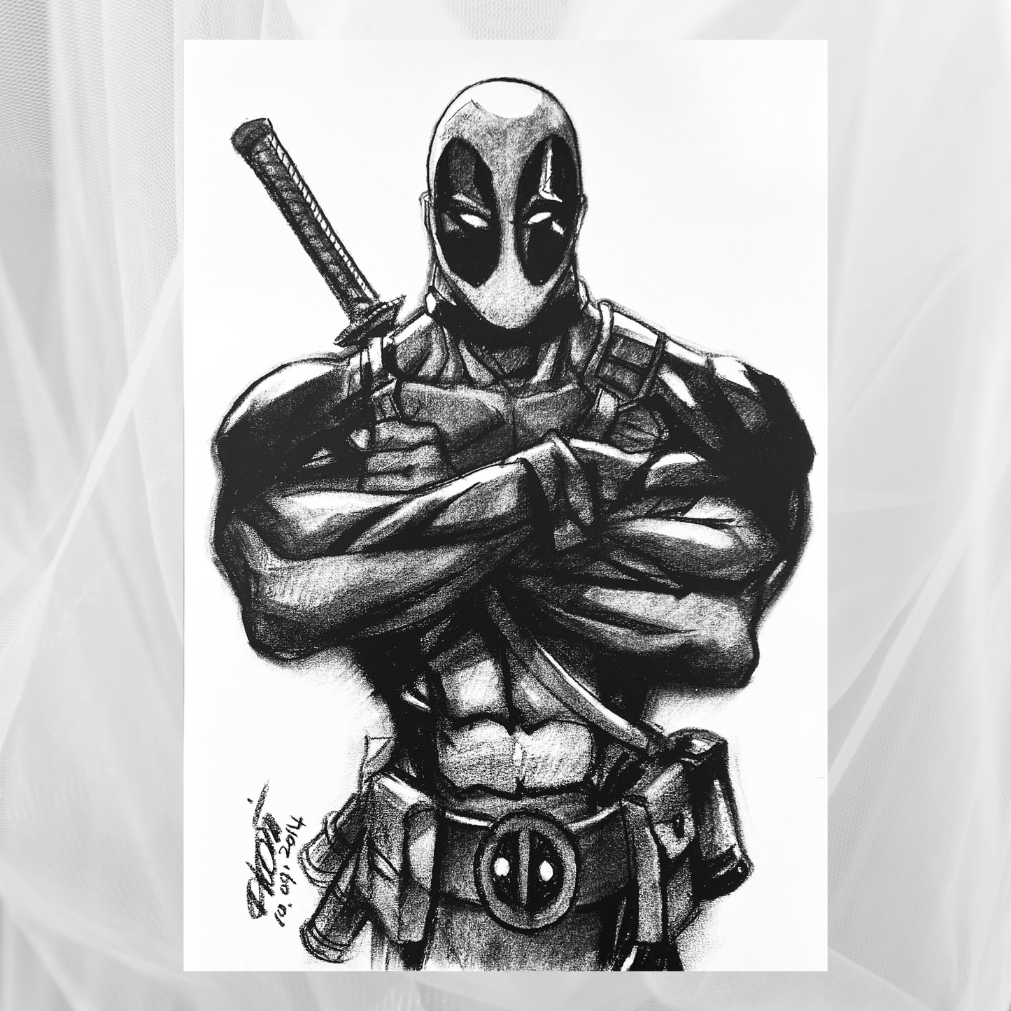 Charcoal Drawing: "Deadpool (Vol. 2)"