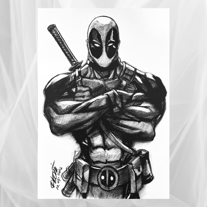 Charcoal Drawing: "Deadpool (Vol. 2)"