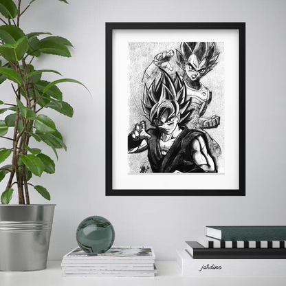 Charcoal Drawing: "Dragon Ball Z (Vol. 5)"